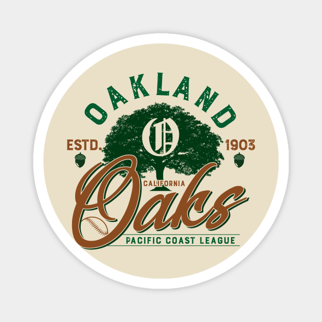 Oakland Oaks Magnet by MindsparkCreative